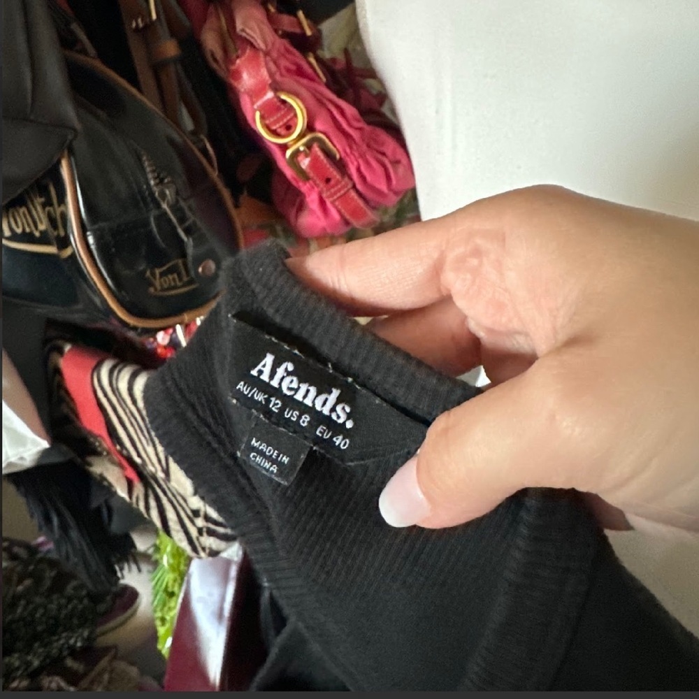 Afends Black Tank Top Small - Picture 4 of 4